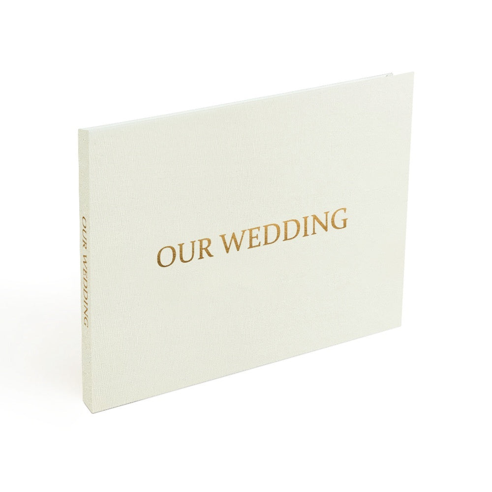 Wedding Video Invitation Linen Material Brochure