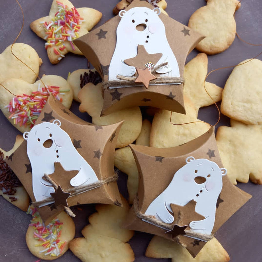 Cutting Template DIY Mold Greeting Card Photo Album Making Tool Bear Biscuit