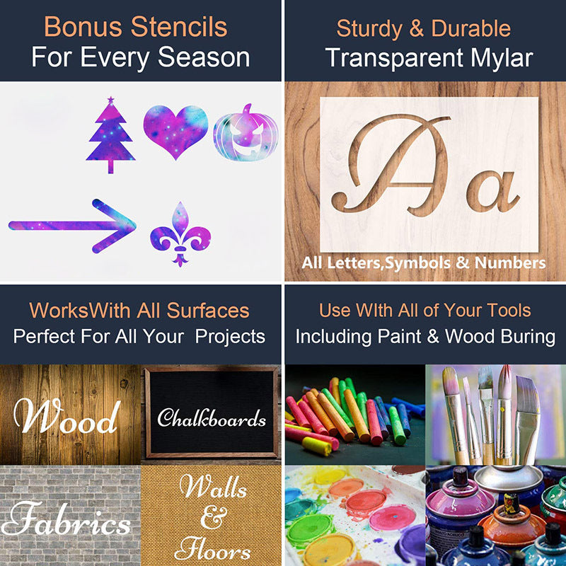 New English letter template painting template