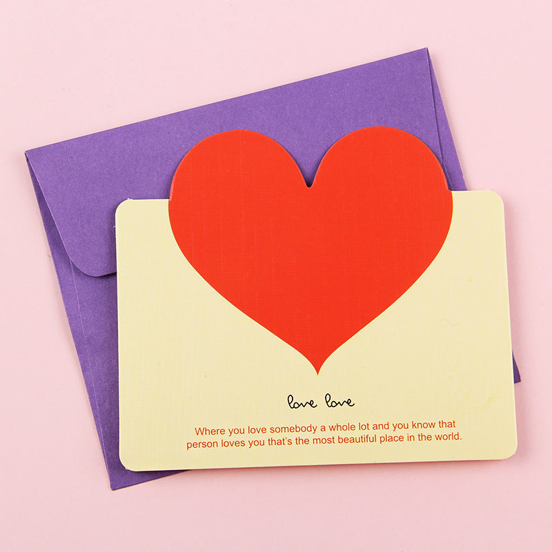 Business Love Card Lucky Draw Card Creative Greeting Card Envelope
