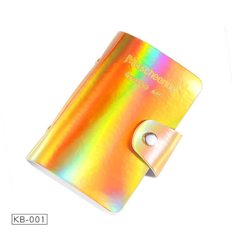 Nail Art Printing Template Laser Card Holder Steel Plate Set