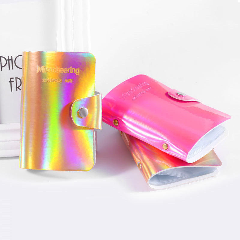 Nail Art Printing Template Laser Card Holder Steel Plate Set