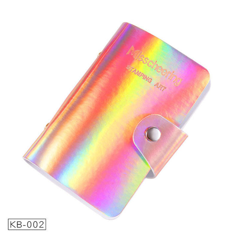 Nail Art Printing Template Laser Card Holder Steel Plate Set