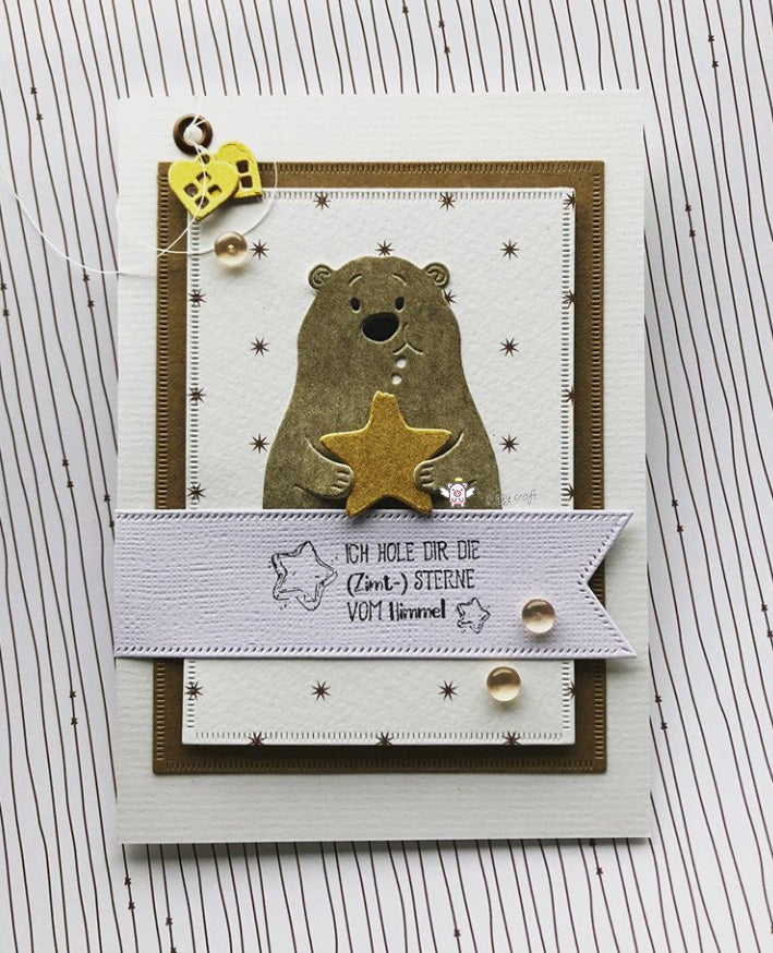 Cutting Template DIY Mold Greeting Card Photo Album Making Tool Bear Biscuit