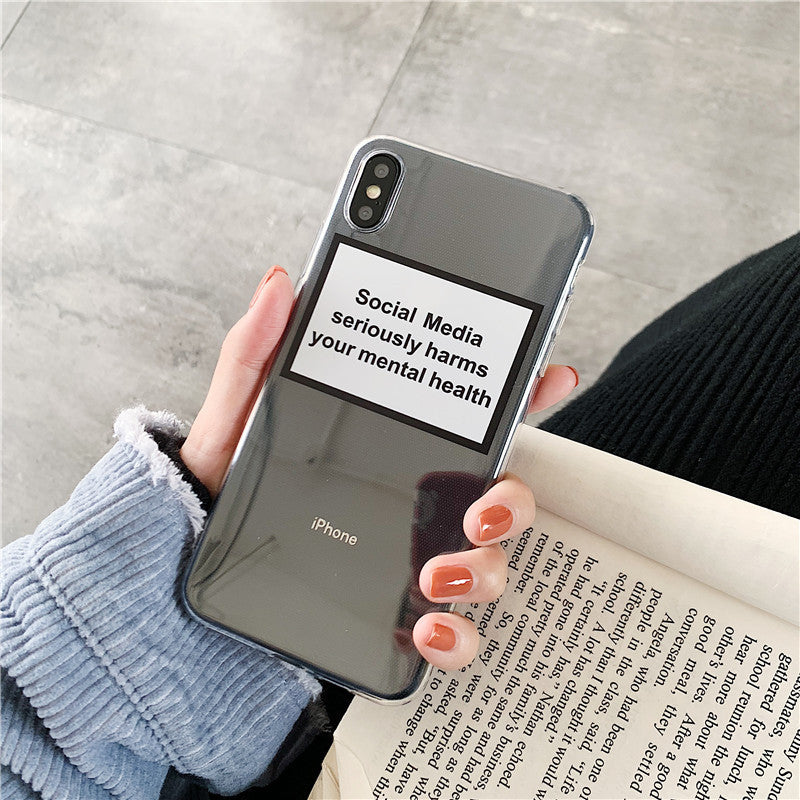 Social Media Label Mobile Phone Case Fashion Protective Cover