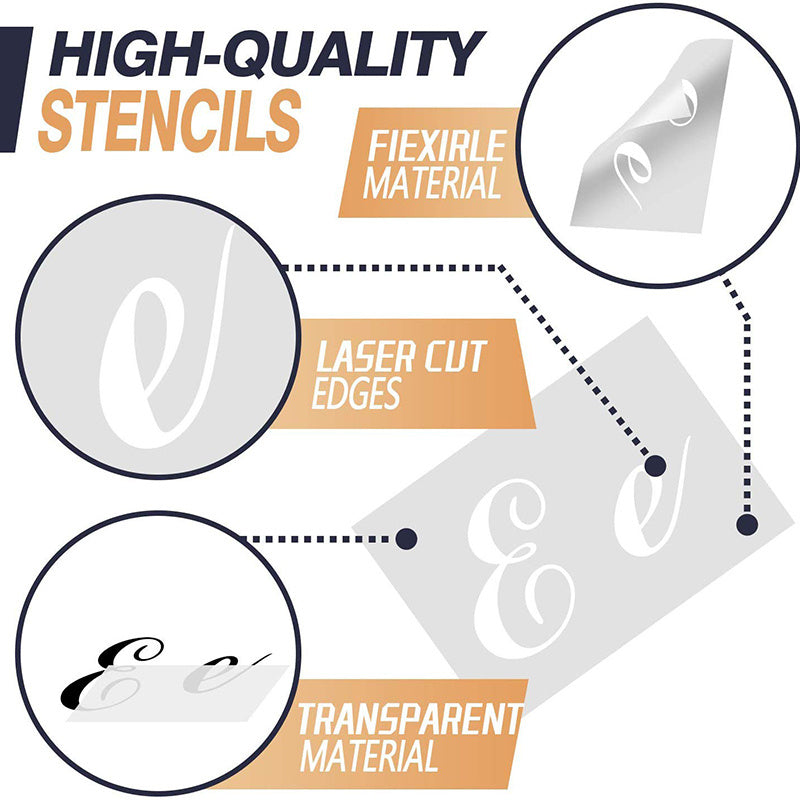 New English letter template painting template