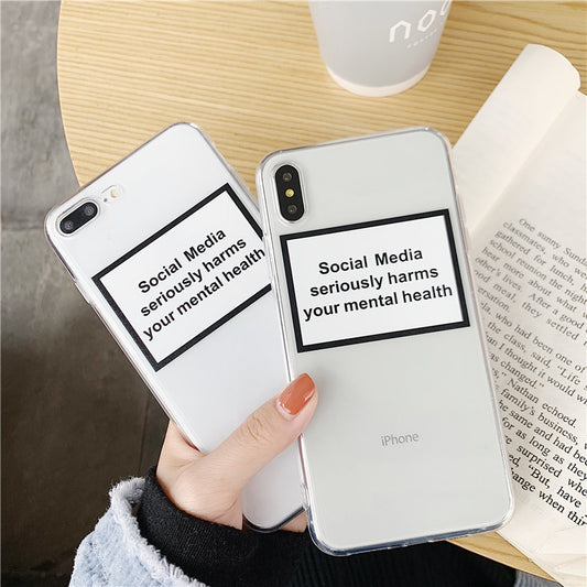Social Media Label Mobile Phone Case Fashion Protective Cover