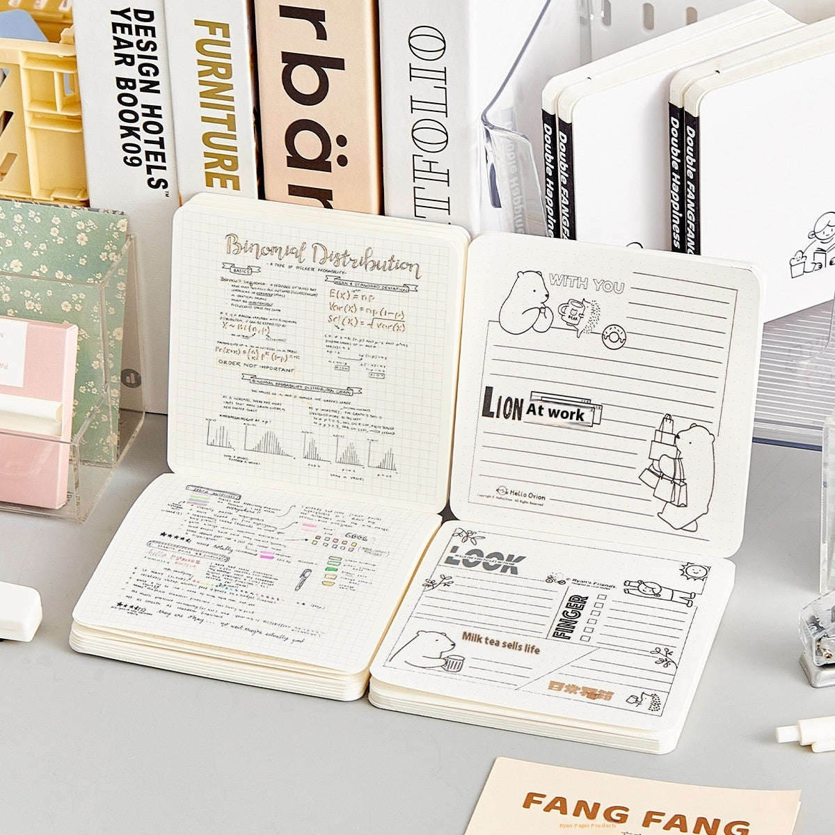 Simple Journal Book Style Stacked Book