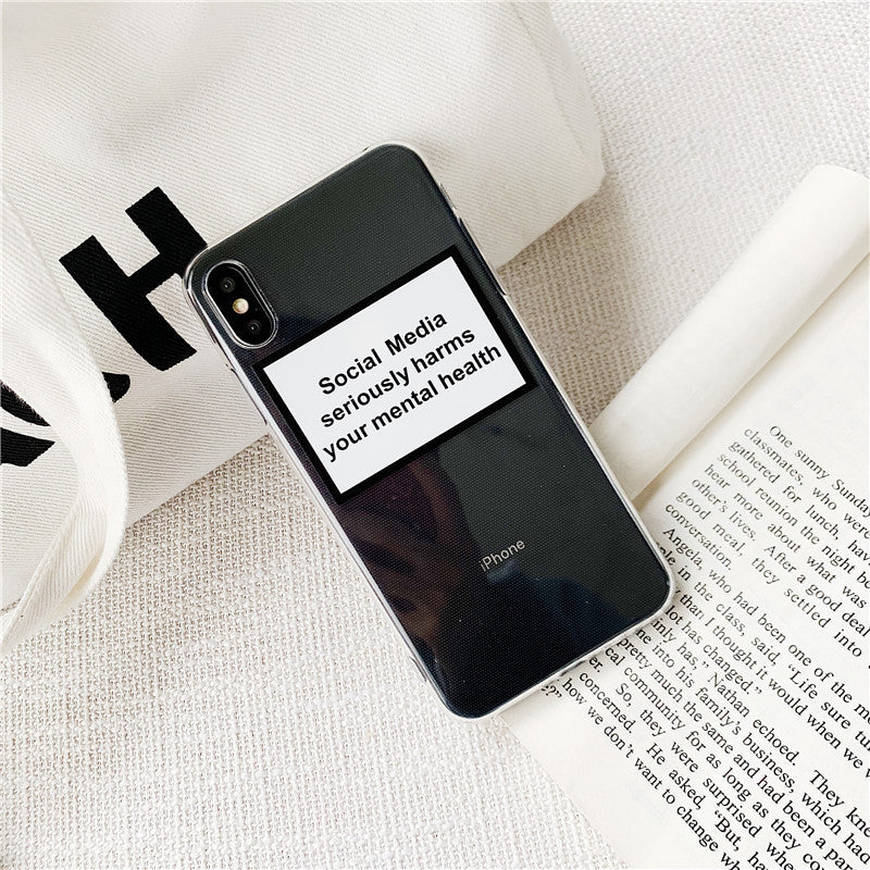 Social Media Label Mobile Phone Case Fashion Protective Cover